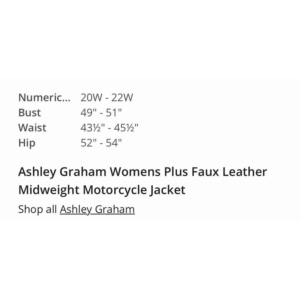 Ashley Graham Brown Faux Leather Moto Jacket Womens 2X Asymmetric Zip $240 NWT - Picture 9 of 14